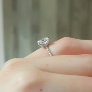 The Nelly Set With A 2 Carat Princess Lab Diamond