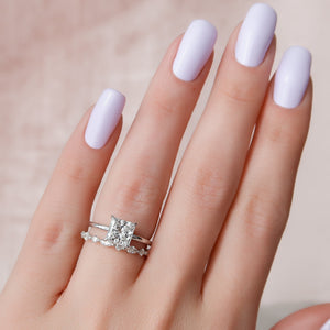 The Nelly Set With A 2 Carat Princess Lab Diamond