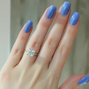 The Nelly Set With A 2 Carat Princess Lab Diamond