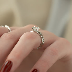 The Nelly Set With A Princess Moissanite