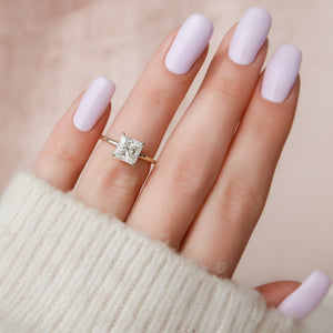 The Nelly Set With A 1 Carat Princess Lab Diamond