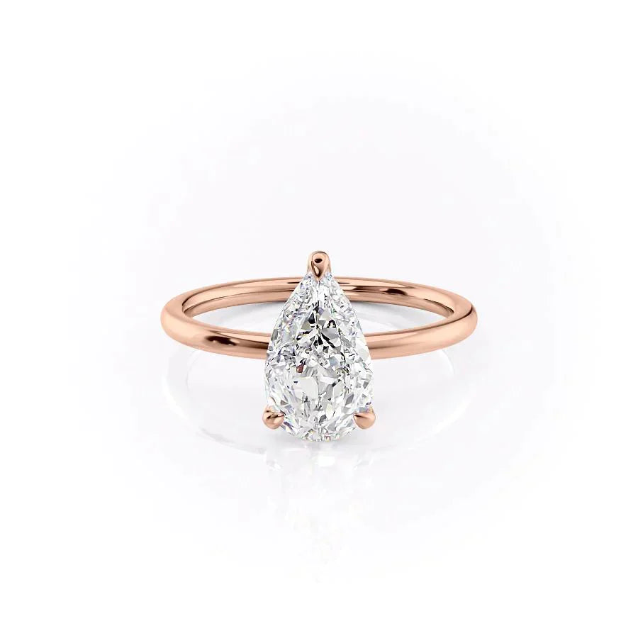 The Nelly Set With A 1.5 Carat Pear Moissanite
