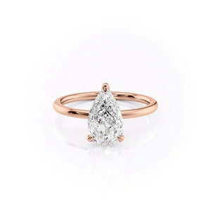 The Nelly Set With A 2.5 Carat Pear Moissanite