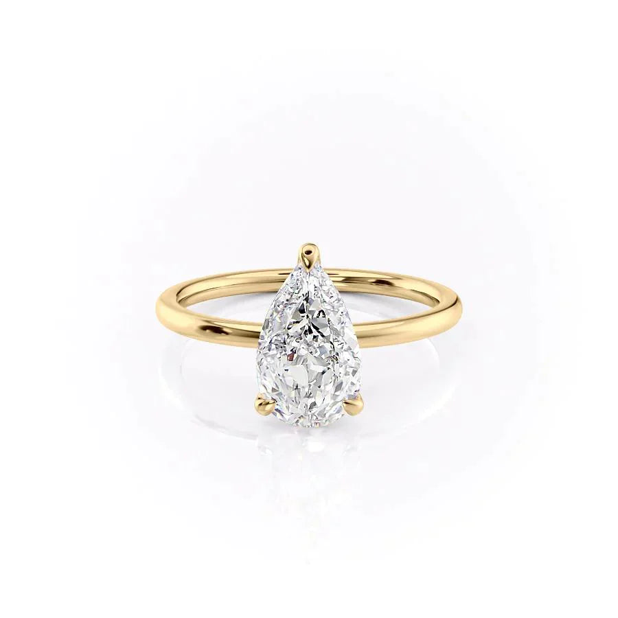 The Nelly Set With A 1 Carat Pear Lab Diamond