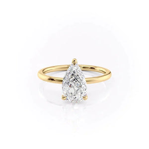 The Nelly Set With A 1.5 Carat Pear Lab Diamond