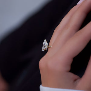The Nelly Set With A 2 Carat Pear Lab Diamond