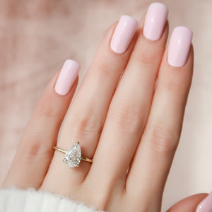 The Nelly Set With A 2 Carat Pear Lab Diamond