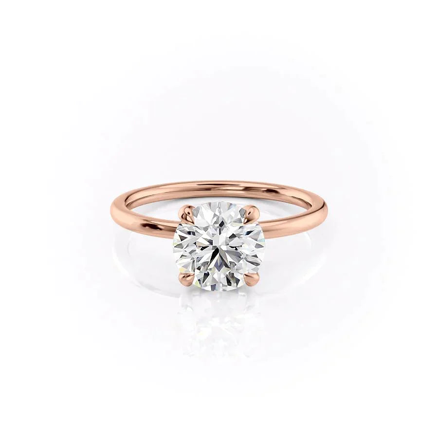 The Nelly Set With A 1.5 Carat Round Moissanite