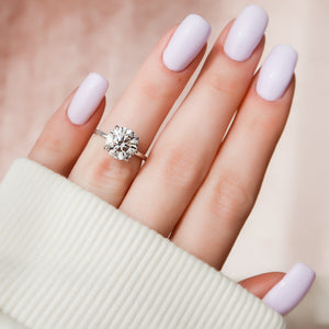 The Nelly Set With A 1.5 Carat Round Lab Diamond
