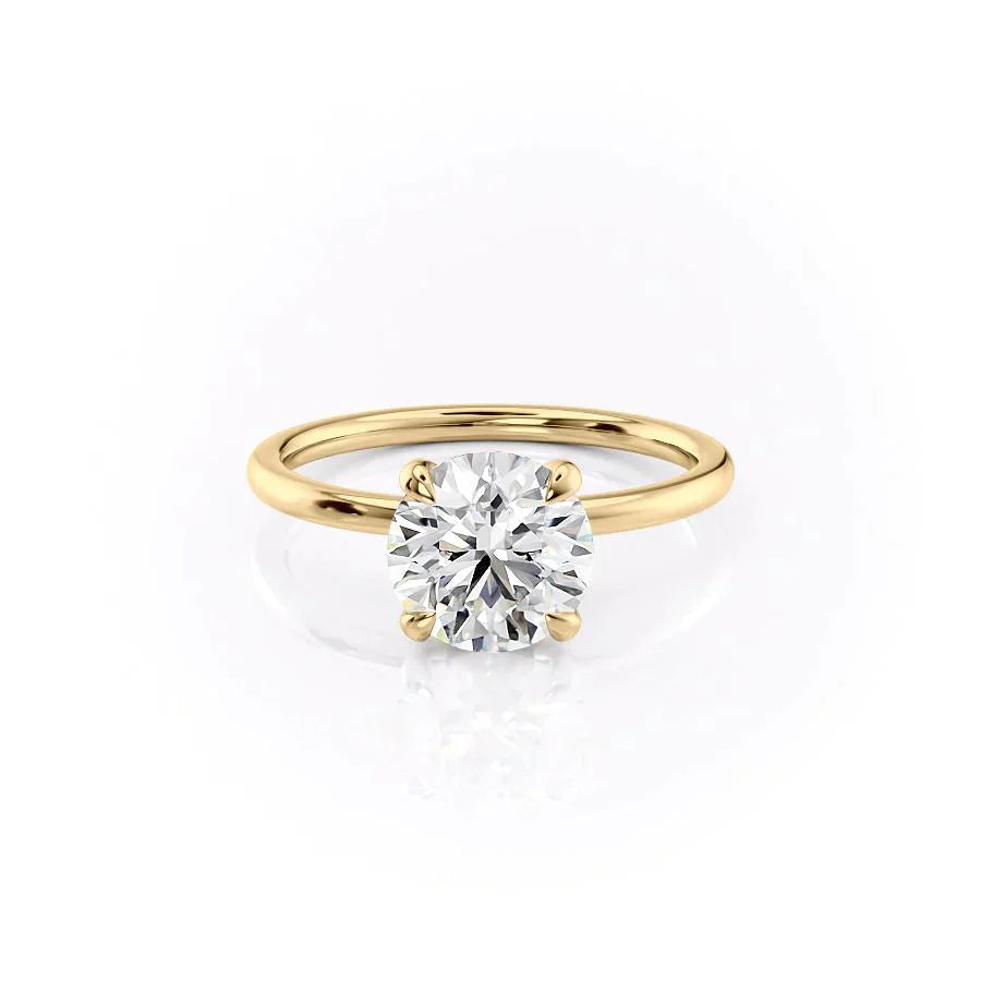 The Nelly Set With A 2.5 Carat Round Moissanite
