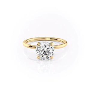 The Nelly Set With A 3.5 Carat Round Moissanite
