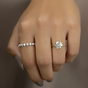 The Nelly Set With A 2.5 Carat Round Moissanite