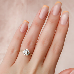 The Nelly Set With A 2.5 Carat Round Moissanite