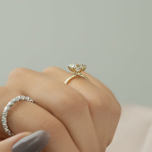 The Nelly Set With A 2.5 Carat Round Moissanite