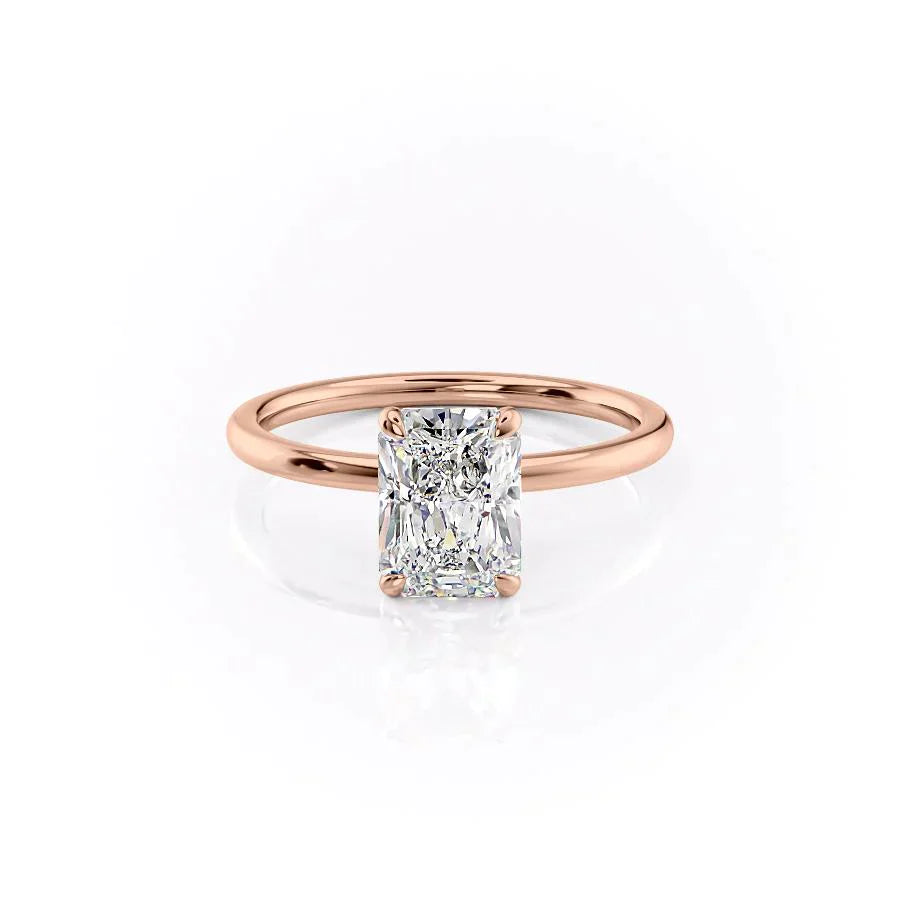 The Nelly Set With A 2.5 Carat Radiant Moissanite
