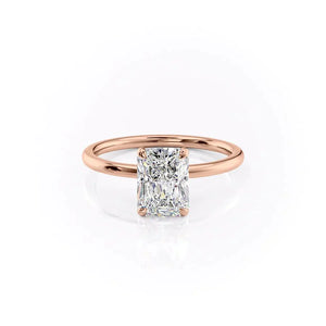 The Nelly Set With A 2.5 Carat Radiant Lab Diamond
