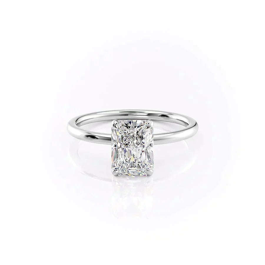 The Nelly Set With A 4.5 Carat Radiant Moissanite