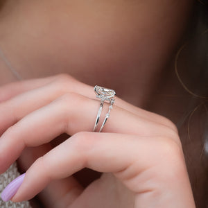 The Nelly Set With A 2.5 Carat Radiant Moissanite