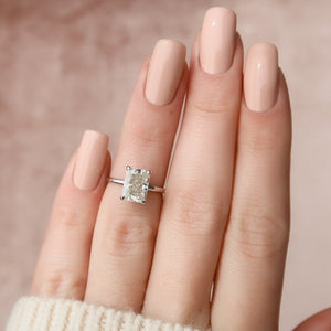 The Nelly Set With A 2.5 Carat Radiant Moissanite