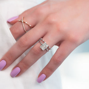 The Nelly Set With A 2.5 Carat Radiant Moissanite