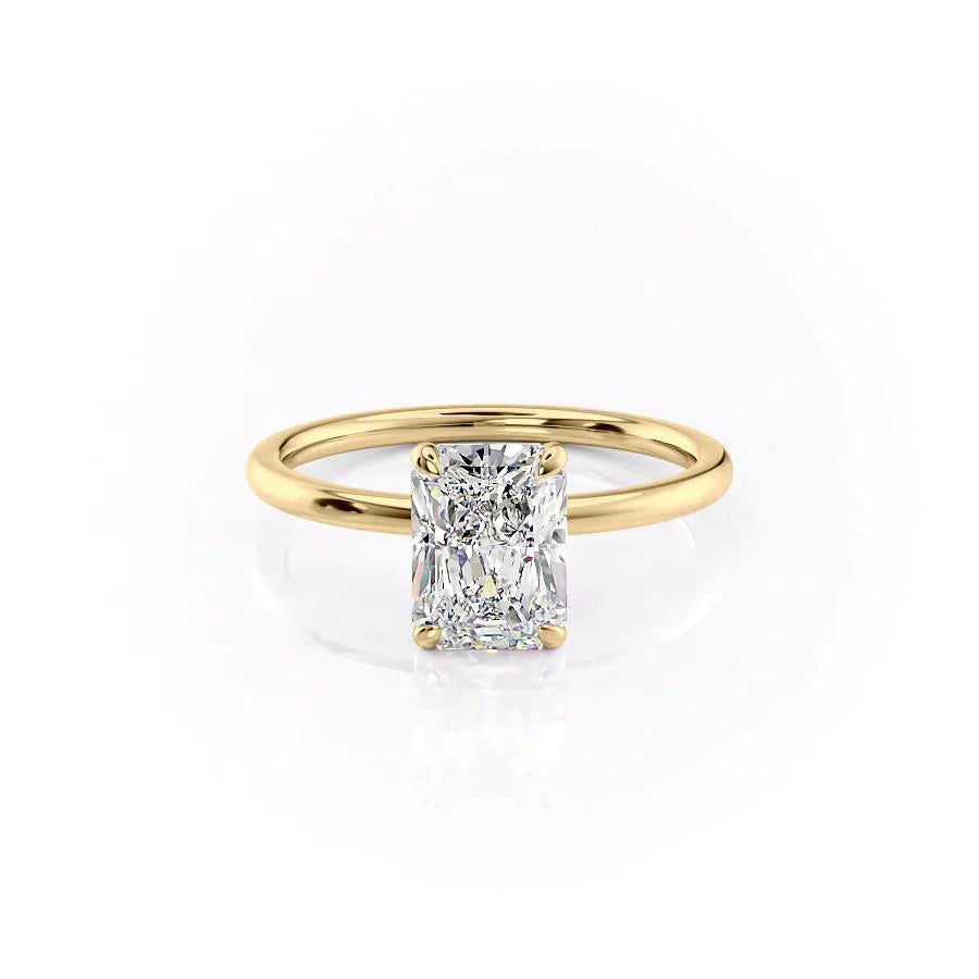 The Nelly Set With A 1.5 Carat Radiant Moissanite