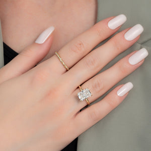 The Nelly Set With A 2 Carat Radiant Lab Diamond
