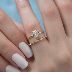 The Nelly Set With A 2 Carat Radiant Lab Diamond