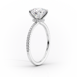 The Pave Nelly Set With A 2.5 Carat Marquise Lab Diamond