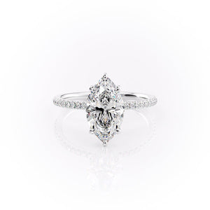 The Pave Nelly Set With A 3.5 Carat Marquise Moissanite