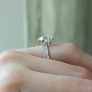 The Pave Nelly Set With A 2 Carat Oval Lab Diamond