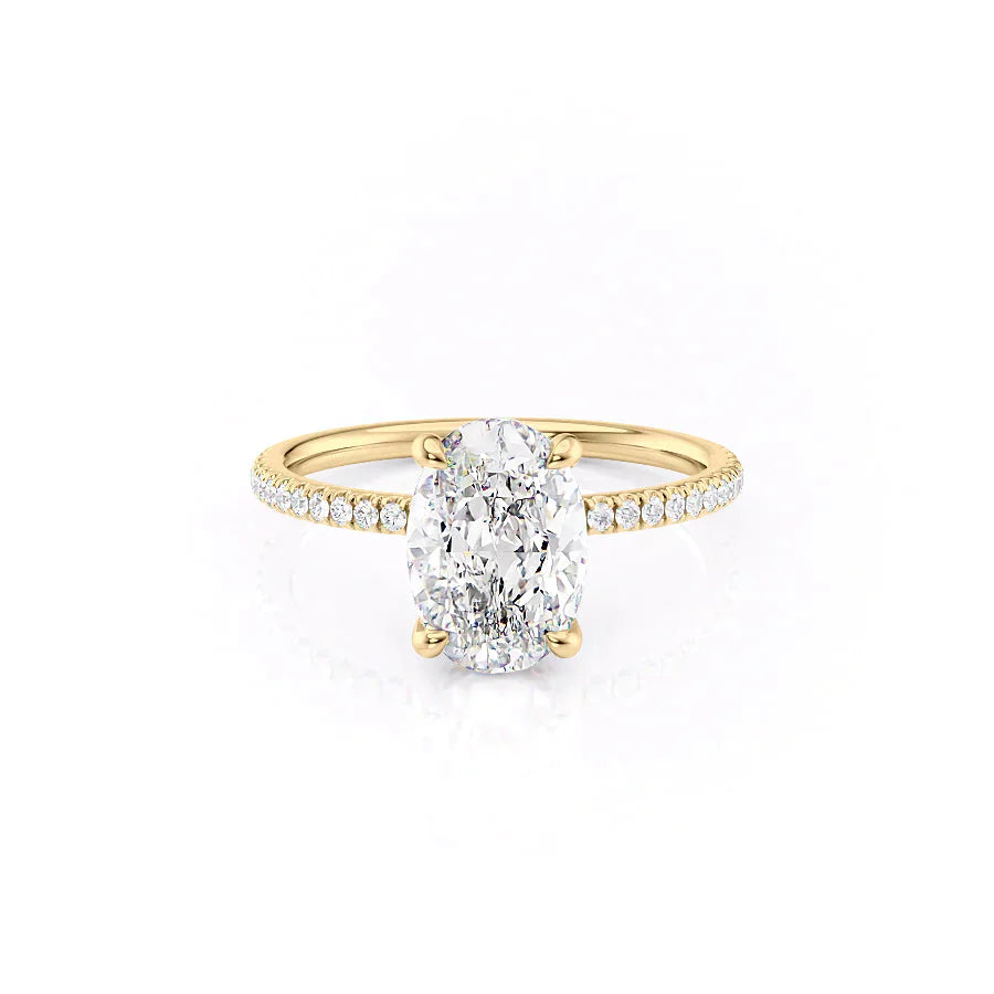 The Pave Nelly Set With A 2 Carat Oval Lab Diamond