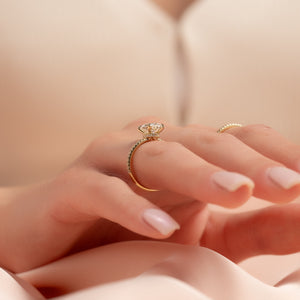 The Pave Nelly Set With A 3 Carat Oval Lab Diamond