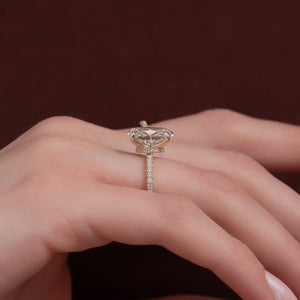 The Pave Nelly Set With A 3 Carat Oval Lab Diamond