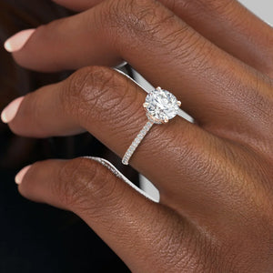 The Pave Nelly Set With A 2 Carat Round Lab Diamond