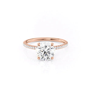 The Pave Nelly Set With A 3.5 Carat Round Moissanite