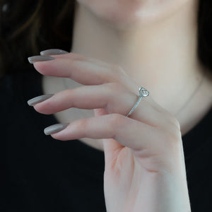 The Pave Nelly Set With A 2.5 Carat Round Lab Diamond