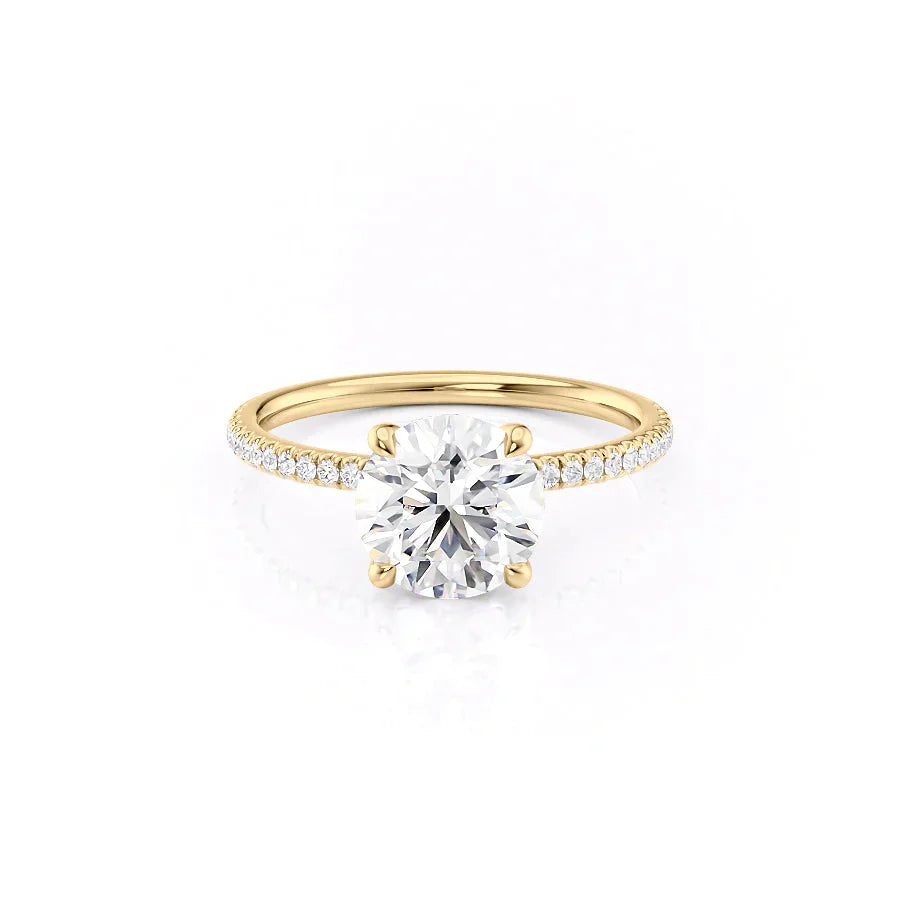 The Pave Nelly Set With A 2 Carat Round Lab Diamond