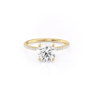 The Pave Nelly Set With A 1 Carat Round Lab Diamond