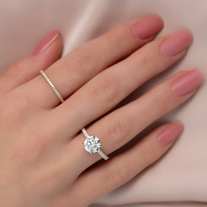 The Pave Nelly Set With A 2 Carat Round Lab Diamond