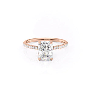 The Pave Nelly Set With A 4.5 Carat Radiant Moissanite