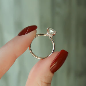 The Pave Nelly Set With A 1 Carat Radiant Lab Diamond