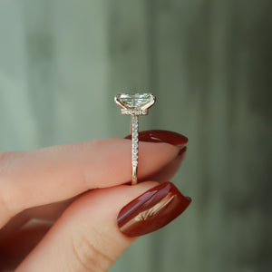 The Pave Nelly Set With A 1 Carat Radiant Lab Diamond