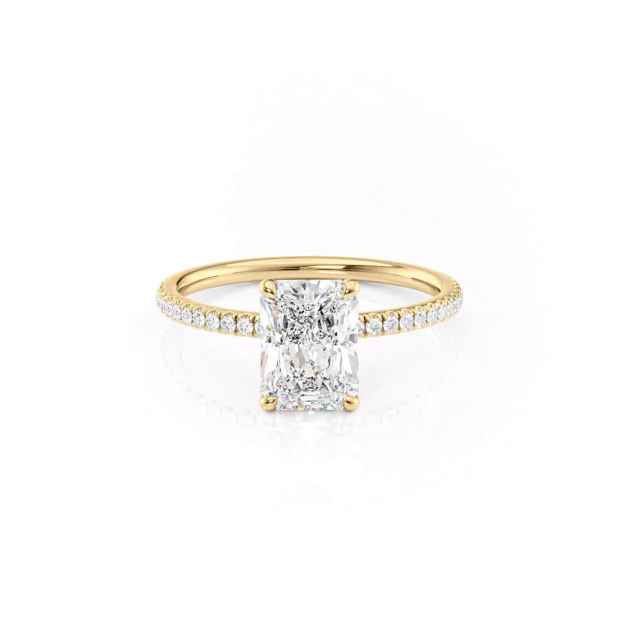 The Pave Nelly Set With A 2.5 Carat Radiant Lab Diamond