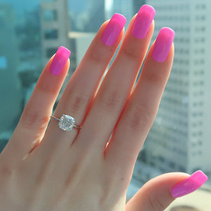 The Crown Kamellie Set With A 2 Carat Cushion Lab Diamond
