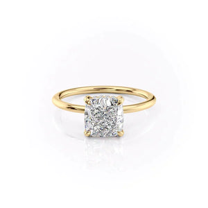 The Crown Kamellie Set With A 3 Carat Cushion Lab Diamond