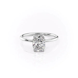 The Crown Kamellie Set With A 3 Carat Elongated Cushion Lab Diamond