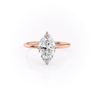 The Crown Kamellie Set With A Marquise Moissanite