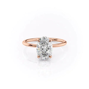 The Crown Kamellie Set With A 2.5 Carat Oval Lab Diamond