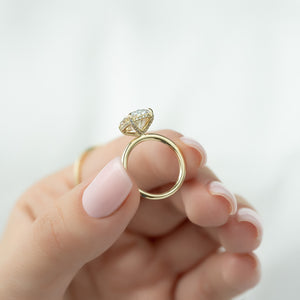 The Crown Kamellie Set With A 2 Carat Oval Lab Diamond