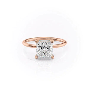 The Crown Kamellie Set With A 1 Carat Princess Lab Diamond